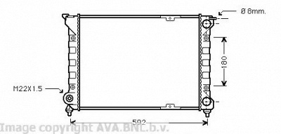 AVA QUALITY COOLING vw2085 -  Радиатор, охлаждение двигателя